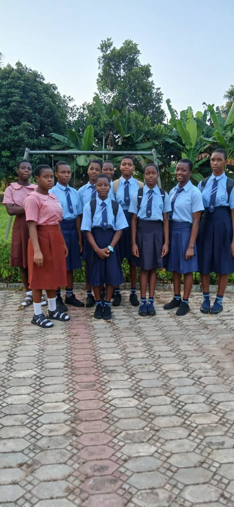 Children in school uniforms